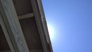 Looking up at sun from Kiosk S